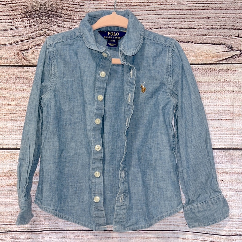 Ralph Lauren Toddler Boys Denim button down shirt - 3T